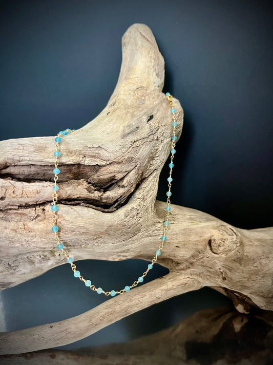 Rosenkranzkette Aquamarin