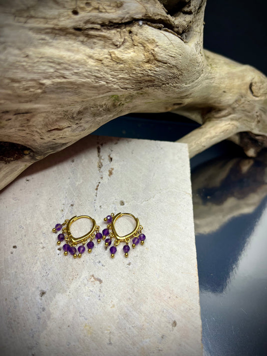 Tropfen Ohrringe Amethyst